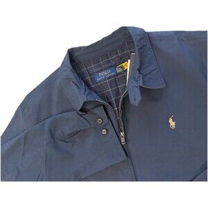 Polo Ralph Lauren Bi Swing Jacket Mens XXL Lined Windbreaker Blue Harrington Nwt